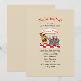 Invitación Personalizado gracioso Caveman Personalizado BBQ P