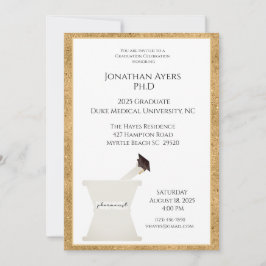 Invitación Personalizado Graduación Farmacéutica
