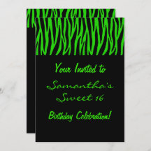 Personalizado Green Zebra