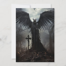 Invitación Personalizado Halloween Party Gothic Skeleton Grav