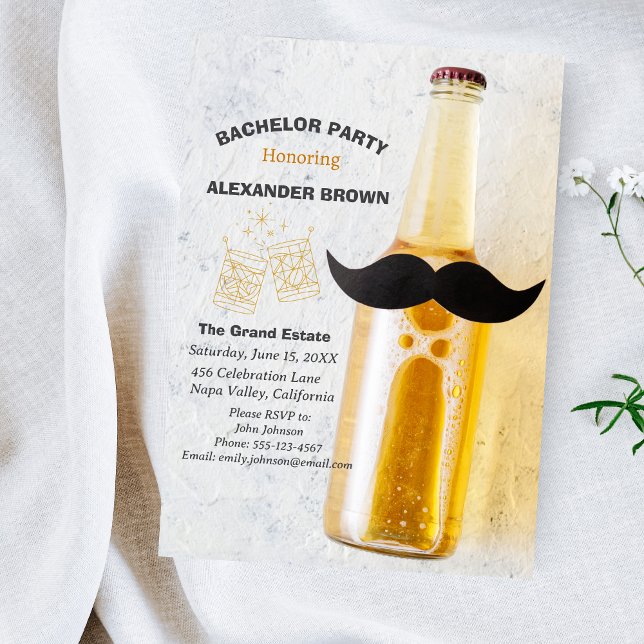 Invitación Personalizado Hermosa Bachelor Party Whiskey (Subido por el creador)