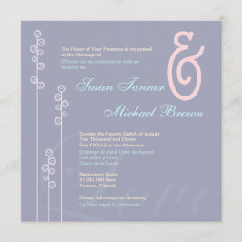 Invitación :: personalizado: Hollyhock y Ampersand Bilingual 