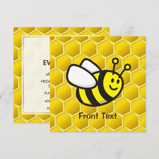 Invitación Personalizado Honeybee (Anverso / Reverso)