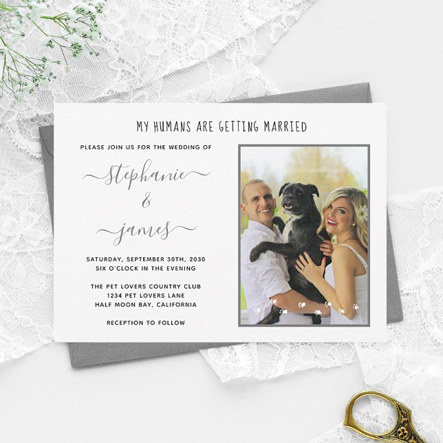 Invitación Personalizado Humanos se casan con Mascota Boda de (Subido por el creador)