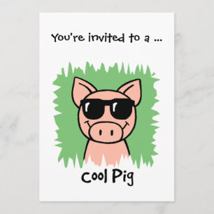 Invitación Personalizado Imágenes prediseñadas Guay Cerdo len