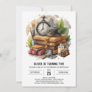 Invitación Personalizado Infantil Detective Cumpleaños