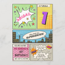Personalizado invitado de cumpleaños de superhéroe