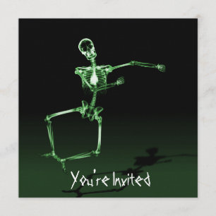 Invitación PERSONALIZADO INVITES - X-Ray Skeleton Joy Leap - 