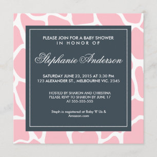 Invitación Personalizado jirafa baby ducha invitar