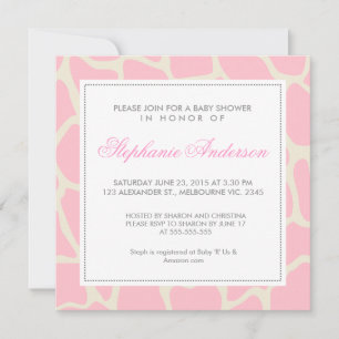 Invitación Personalizado jirafa baby ducha invitar