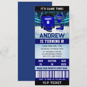 Invitación Personalizado Juego de hockey Ticket Decoraciones 
