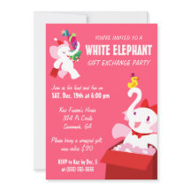 Personalizado Kawaii X-mas Fiesta elefante blanco