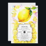 Invitación Personalizado Kids Lemon Birthday<br><div class="desc">¡Celebra el día especial de tu hijo con nuestra invitación al cumpleaños del limón infantil Personalizado! Con vibrantes ilustraciones de limón y un diseño lúdico, esta invitación marca el tono perfecto para una fiesta de cumpleaños alegre y deliciosa. Completamente personalizable y disponible para descarga instantánea, te permite personalizar cada detalle,...</div>