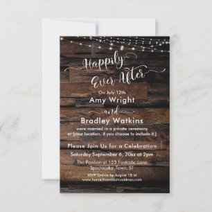 Invitación Personalizado - Las Luces Rústicas De Madera Afort