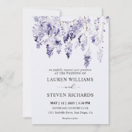 Invitación Personalizado Lavanda suave suave Boda de bolsitas
