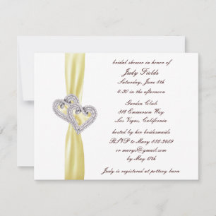 Invitación Personalizado Lemon Hearts Bridal Shower Invitació
