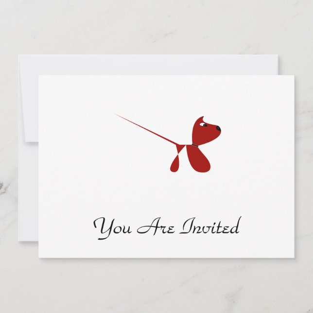 Invitación Personalizado lindo del perro cachorro (Anverso)