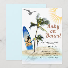 Invitación Personalizado marca bebé a bordo de Baby Shower