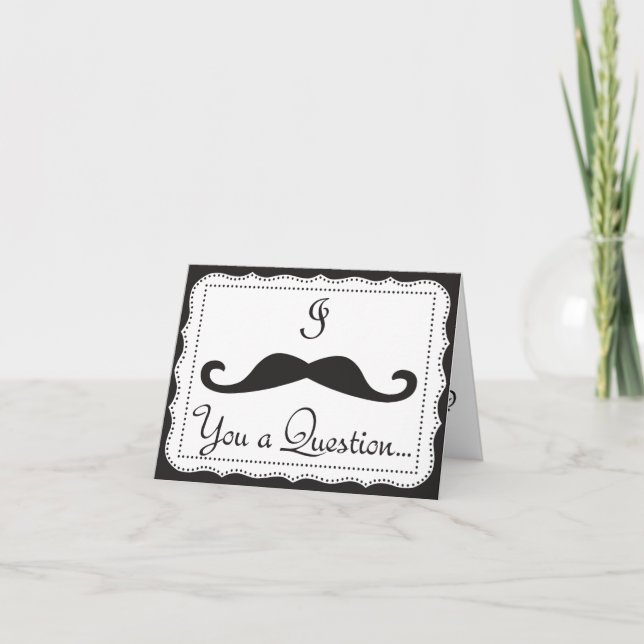 Invitación PERSONALIZADO, Me debes bigote (para las damas)* (Anverso)