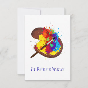 Invitación Personalizado Memorial Service Artista Painter