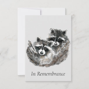 Invitación Personalizado Memorial Service Cute Cuddling Racco