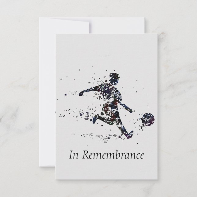 Invitación Personalizado Memorial Service Football Sport (Anverso)