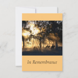 Invitación Personalizado Memorial Service Hermosos Caballos S
