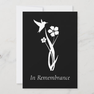 Invitación Personalizado Memorial Service Hummingbird Jardín