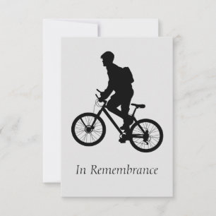 Invitación Personalizado Memorial Service Mountain Biking Bik