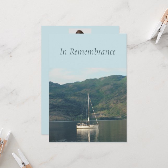 Invitación Personalizado Memorial Service Vela (Anverso/Reverso In Situ)