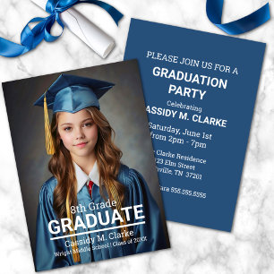 Invitación Personalizado minimalista Foto Graduación de octav