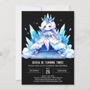 Invitación Personalizado minimalista Princesa Cumpleaños