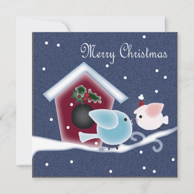 Invitación Personalizado mistletoamamos a los pájaros nuestra (Anverso)