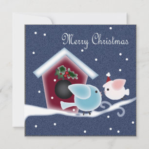 Invitación Personalizado mistletoamamos a los pájaros nuestra