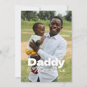 Invitación Personalizado moderno foto Papi y nombre del bebé 