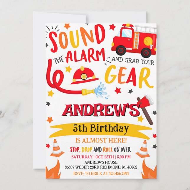 Invitación Personalizado Modren Fiesta de cumpleaños (Anverso)