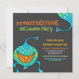 Invitación Personalizado Monster Green Alien Fiesta de Hallow