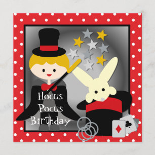 Invitación Personalizado niño rubio Hocus Pocus cumpleaños in