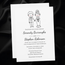 Personalizado Novia Groom Boda blanco negro capric