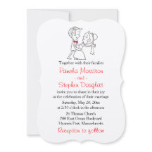 Personalizado Novia y Groom Boda negro, blanco y r
