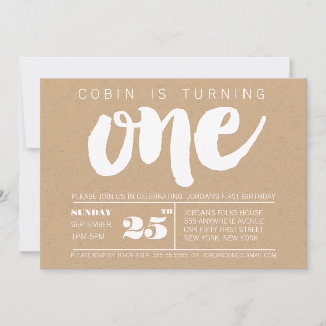 Invitación Personalizado número uno de los chicos de moda de  (Anverso)