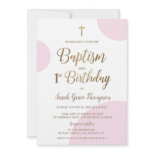 Personalizado Oro Rosa Bebé Baptismo Primer cumple