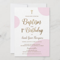 Personalizado Oro Rosa Bebé Baptismo Primer cumple