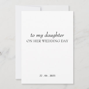 Invitación Personalizado "Para mi hija" EN SU Día de Boda