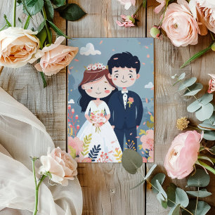 Invitación Personalizado Pareja Cute Boda