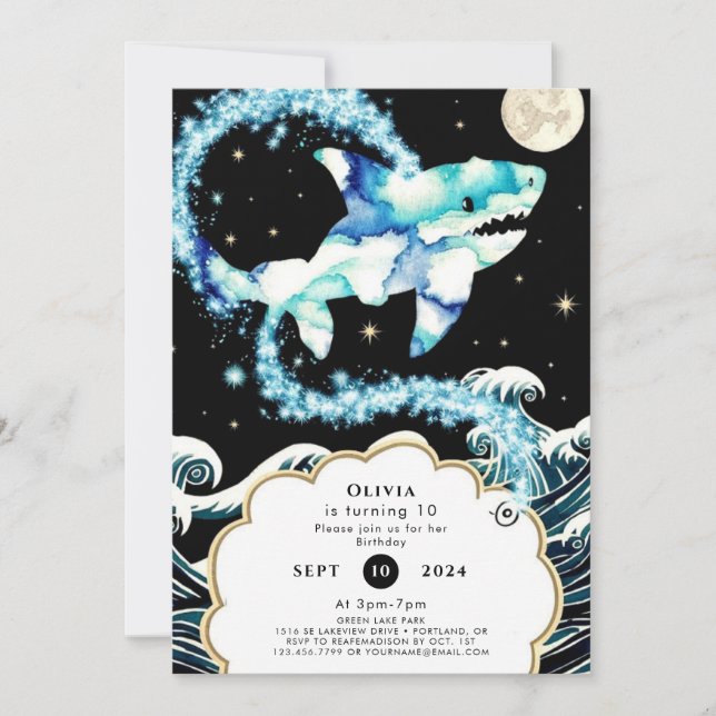 Invitación Personalizado Pastel Encantado Cumpleaños del Tibu (Anverso)