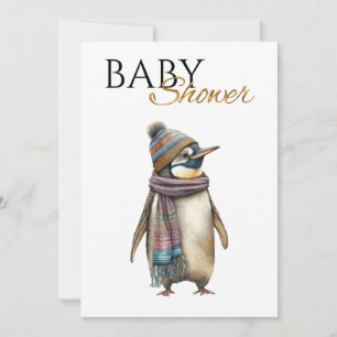 Invitación Personalizado Penguin Baby Shower