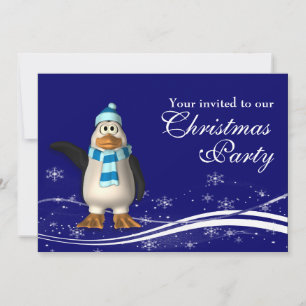 Invitación Personalizado Penguin y Fiesta de Santa Navidades
