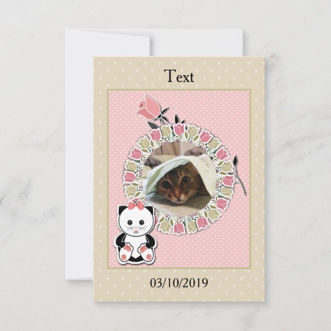 Invitación Personalizado, personal, foto (Anverso)