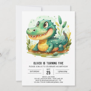 Invitación Personalizado Personalizado Crocodile Cumpleaños